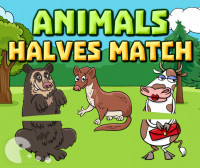 Animals Halves Match